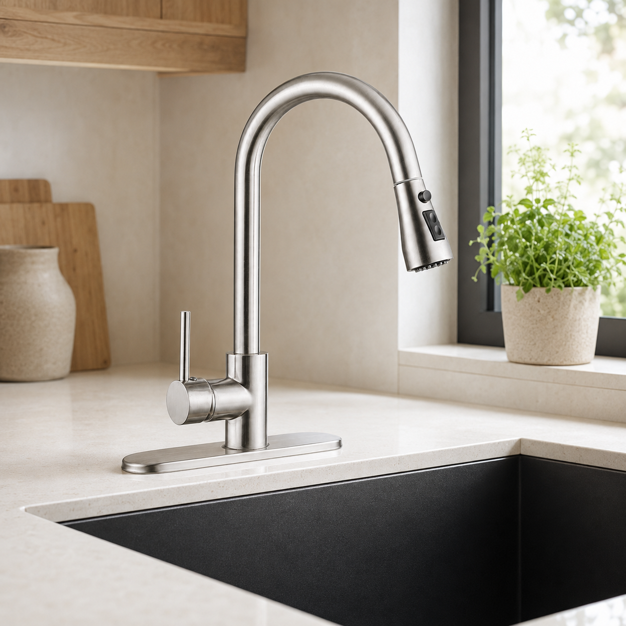 Pull-Out Kitchen Sink Faucet