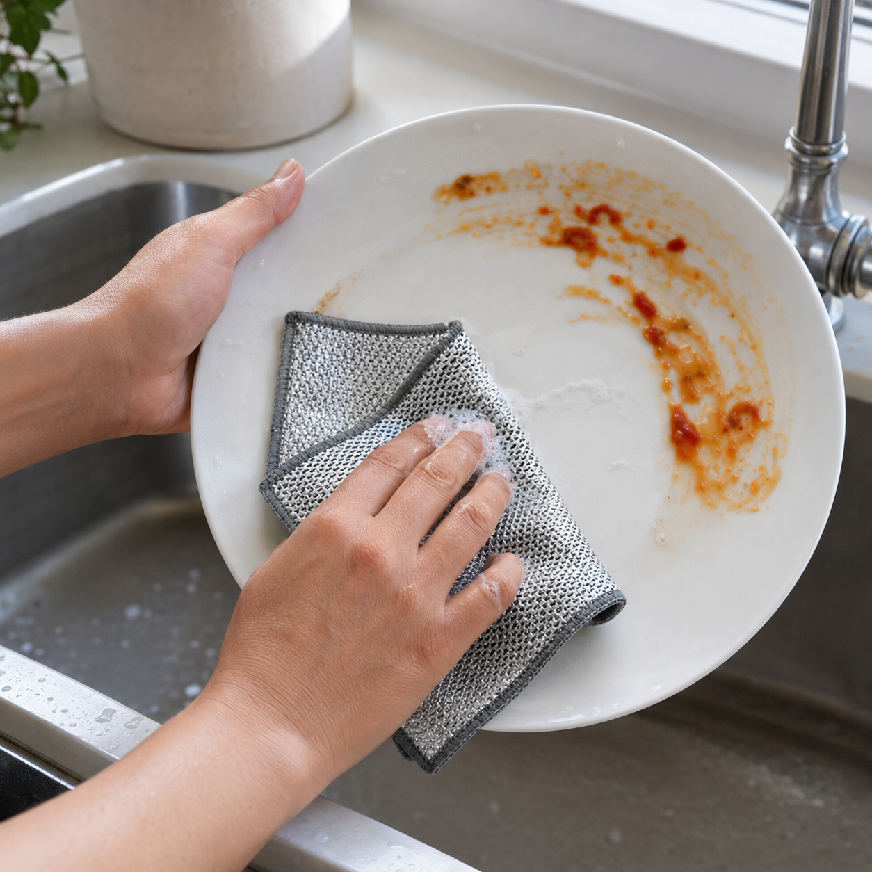 Double-Sided Scouring Pad